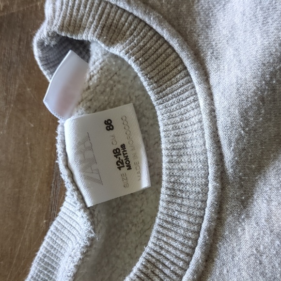 Zara Sweatshirt Dress 12-18m - Picture 2 of 3
